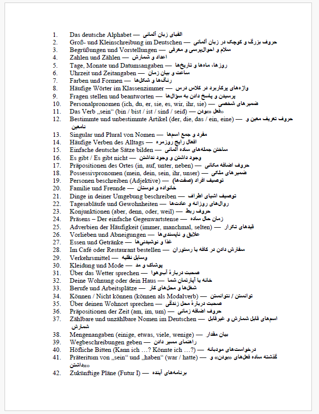 Deutsch lernen: Selbstlernbuch für Iranische Farsi-Sprecher in Deutschland A1 - C1
