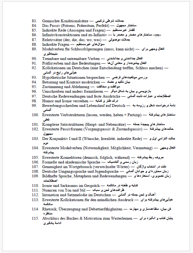 Deutsch lernen: Selbstlernbuch für Iranische Farsi-Sprecher in Deutschland A1 - C1