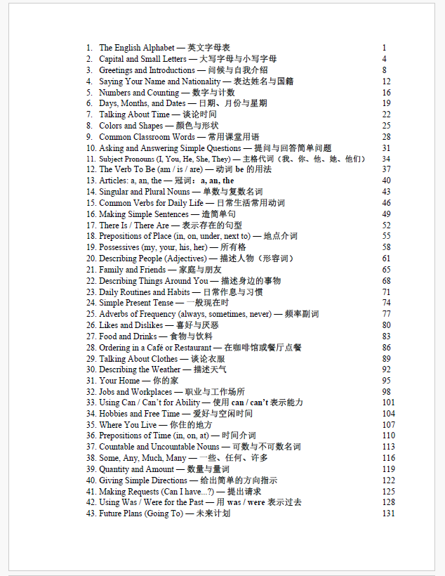 Learn English: Self Study Book For Chinese Mandarin Speakers In The United States Of America A1 - C1
